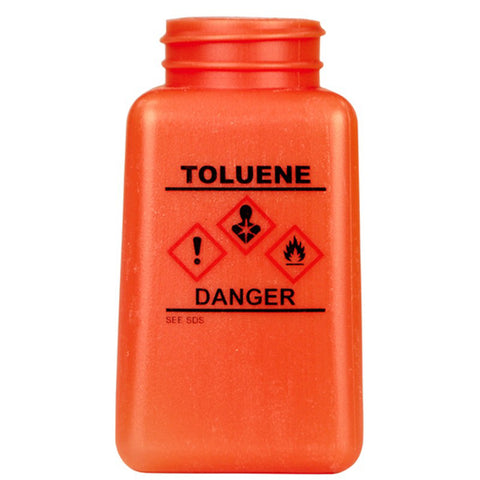 Menda - Bottle Only, HDPE Durastatic Orange, GHS Label, Toluene Printed, 6oz