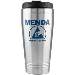Menda - Drinking Cup, Stainless Steel w/Screw-on Lid, 16oz