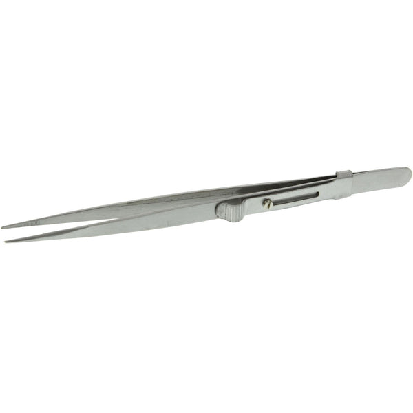 Tweezers - Diamond, Slide Lock, Stainless Steel, 6.25”