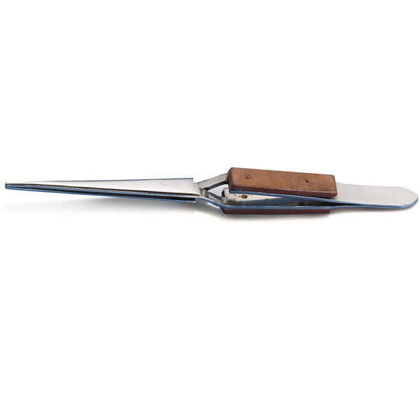 Self-locking Titanium Tweezer w/fiber Grips