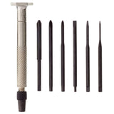 Slotted/Cross Recess Set, 7Pc Steel