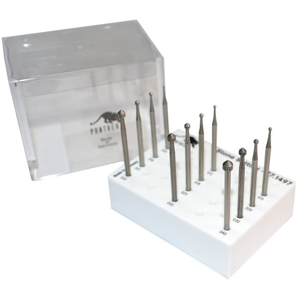 Panther Burs, Set of 12, Stone Setting, 3/32” shank 1.0 - 4.0 mm