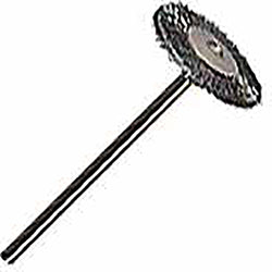 Steel Wire Wheel Brush, 0.003” Wire with 3/16” Trim, 3/4” dia. with 3/32” Shank