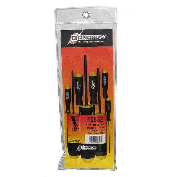 Set 8 Ball End Screwdrivers .050”-5/32”