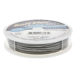 Soft Flex Kink Resistant Knot Tying Hypoallergenic Jewelry Making Wire, 49 Strand Braided Stainless Steel Beading Wire .019 Medium Diameter 100 ft Satin Silver Nylon Color Coating