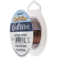 Soft Flex Craft Wire 20 Yds 24 Ga Non Tarnish Antique Copper