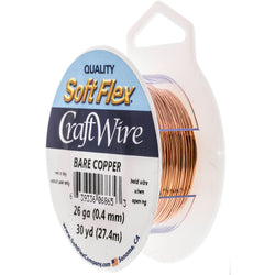 Soft Flex Craft Wire 30 Yds 26 Ga Bare Copper