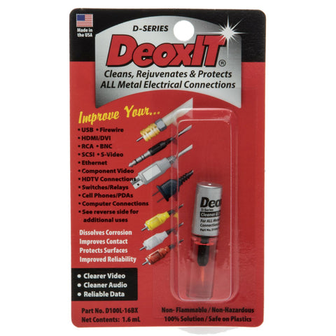 DeoxIT D-Series D100L Mini-Brush Applicator, 100% Sol, 1.6mL