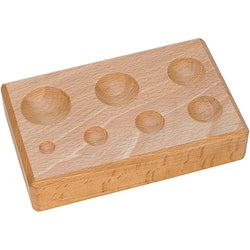 Wood Forming Block - 7 Round Depressions