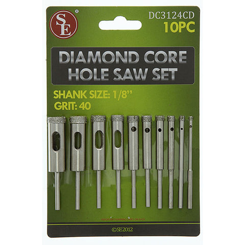 Saw Set - Diamond Core/Hole, Grit 40, 10 Pc