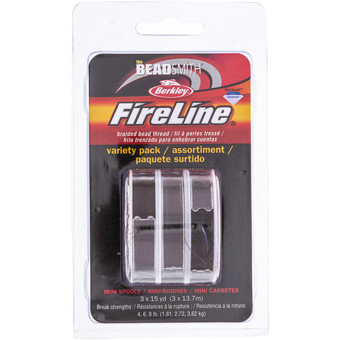 FireLine, Smoke Grey 3PK 1 EA 15yd SPL in 4 6 8LB.