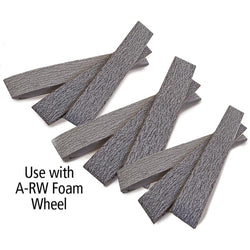Aluminum oxide belt 4” dia x 1” w, 320 - 1000 grit, 10 pk