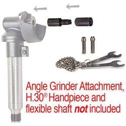 Collet Adaptor, Angle Grinder, w/1/8” & 3/32” collets and wrench set