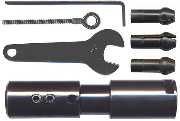 Collet Holder, Right Hand, for 1/4” Motor Shaft, 1/4”, 1/8” & 3/32” Collets