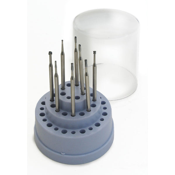 Miniature Carbide Bur Assortment Kit, 1 each 201, 202, 203, 204, 205, 206, 207, & 208 3/32” Shank