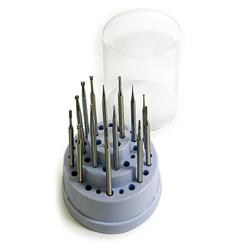 Miniature Carbide Bur Assortment Kit, 1 each 201, 202, 203, 204, 205, 206, 207, 208, 212, 215, 217, 220, 230, & 240, 3/32” Shank
