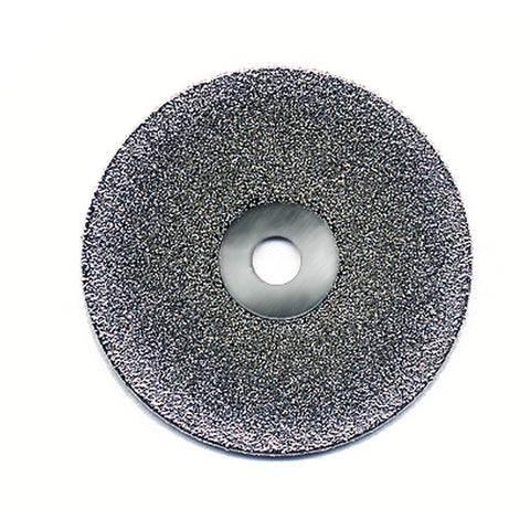 Plated Diamond Disc, 1” diameter x 1/32” thick w/1/8” arbor hole 120 grit, plated on both sides & edge
