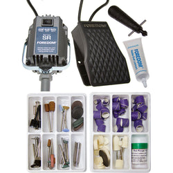 General Purpose Kit w/ 1/6 hp SR Motor, FCT Plastic Foot Pedal Speed Control, H.30 Chuck Style Handpiece & AK21 Accessory Kit, 115v
