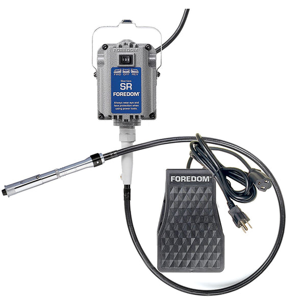 1/6 hp SR Motor, FCT Plastic Foot Pedal Speed Control, H.8 Collet Style Handpiece, 115v