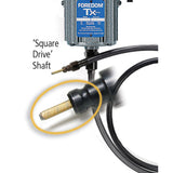 TX 1/3 hp Motor with 60” Square Drive Heavy Duty Shaft & Sheath, EMX Plastic Table Top Dial Speed Control, 115v