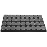 Gem Holders 36pc w/Snap on Lids in Black Foam, 1.5”x.75”