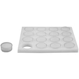 Gem Holders 16pc w/Snap on Lids in White Foam, 1.75”x.75”
