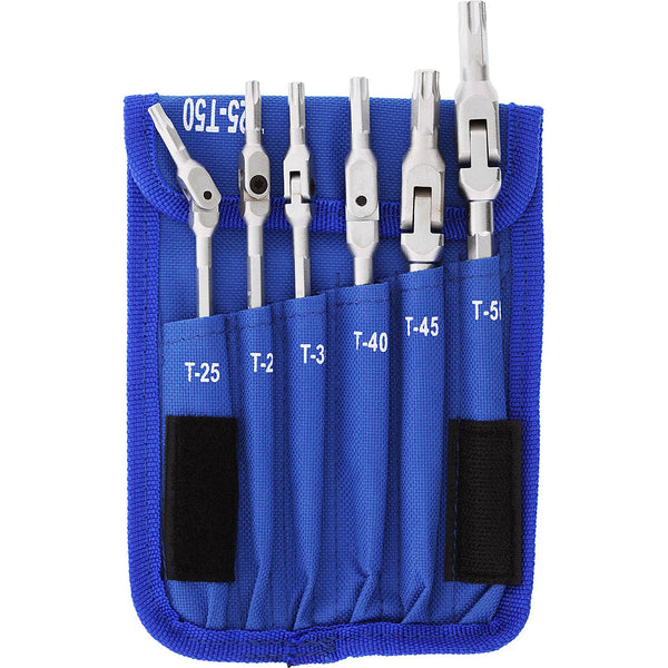 SET 6 CHROME STAR HEX-PRO T25-T50 POUCH/BOX NO T47