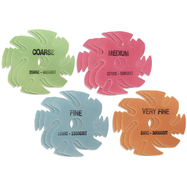 3M™ 3” Trizact Assortment Kit 12-pack 35, 20,10, 5 Mic. (3 Of Ea. Grade)