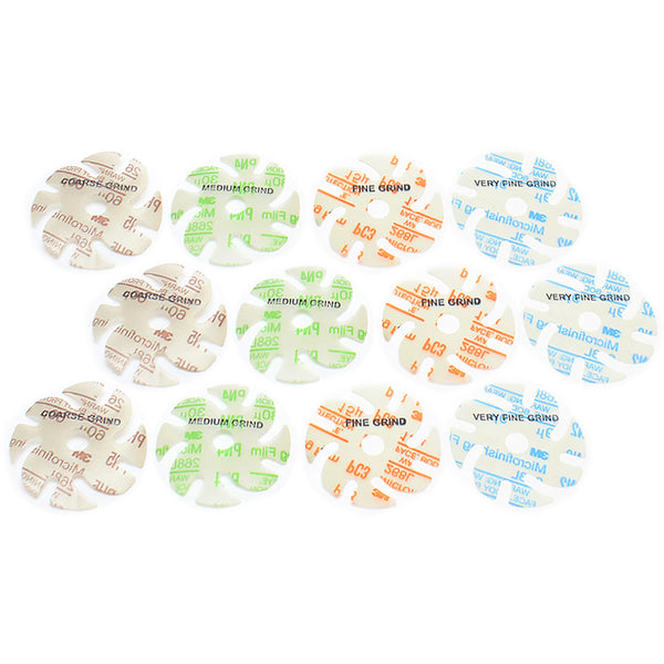 3M™ 3” See-thru Microfinishing Film Kit- 60, 30, 15, 9 Micron 12-pack