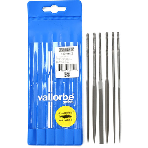 Glardon vallorbe - Set of 6 Needle Files (L:140mm - Cut: 2) LA2442
