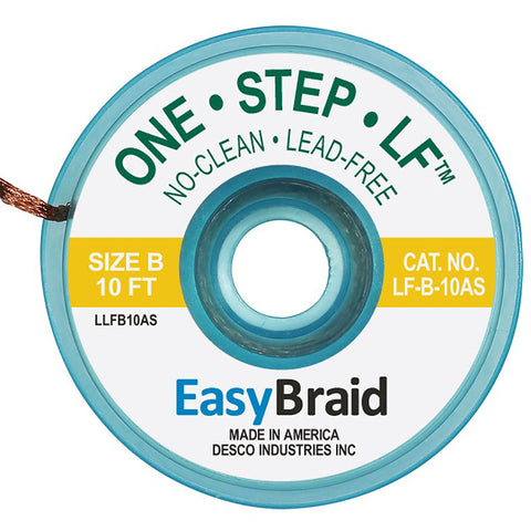 EasyBraid - Desoldering Braid, Lead Free, .050” & .075" X 10', Antistatic