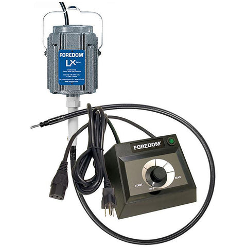 Foredom M.LX-EMX M.LX Hang-Up Motor with EMX-1 Plastic Table Top Dial Speed Control, 115v