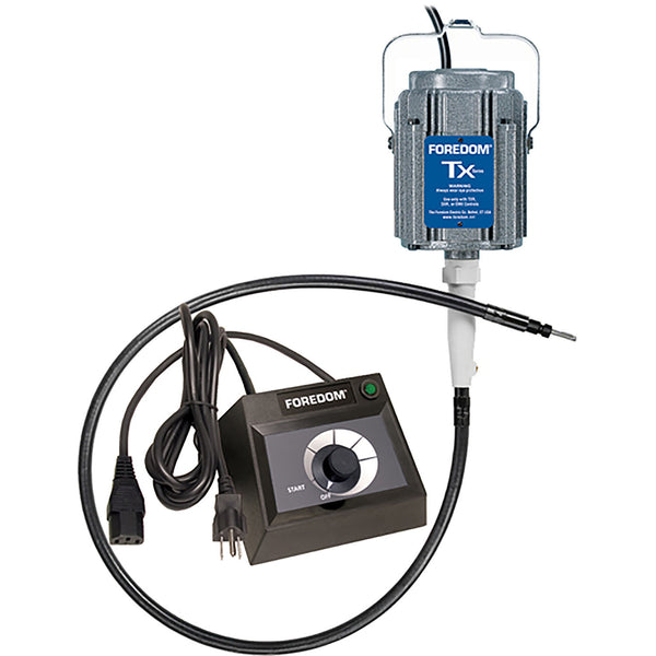 Foredom M.TX-EMX M.TX Hang-Up Permanent Magnet Motor with EMX Plastic Table Top Dial Speed Control, 115v