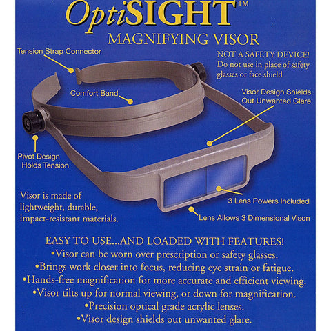 OptiSIGHT MAGNIFYING VISOR w/ 3 Lenses