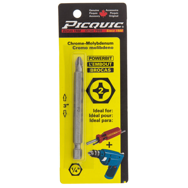 Bit, 3” Powerbit Carded - 2 Phillips