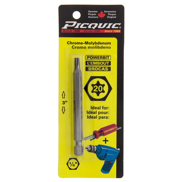 Bit, 3” Powerbit Carded - Torx 20