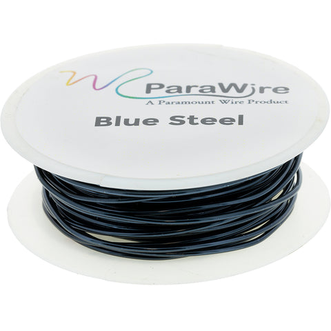 Copper Wire, Silver Plated Parawire 20ga Blue Steel 40' Roll