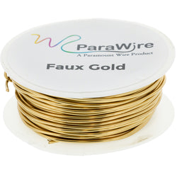 Copper Craft Wire, Parawire 24ga Faux Gold Enameled 150' Roll