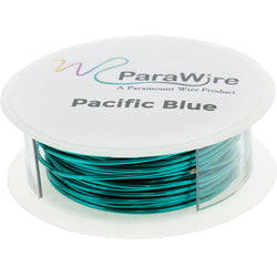Copper Wire, Silver Plated Parawire 24ga Pacific Blue 100' Roll