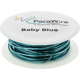 Copper Wire, Silver Plated Parawire 22ga Baby Blue 60' Roll