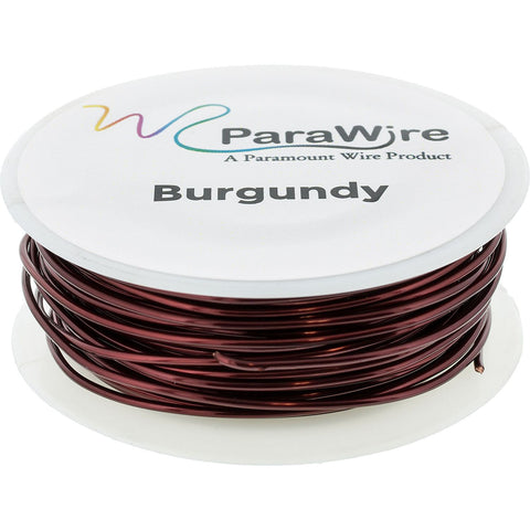 Copper Craft Wire, Parawire 22ga Burgundy Enameled 100' Roll