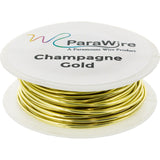 Copper Wire, Silver Plated Parawire 20ga Champagne Gold 40' Roll
