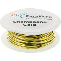 Copper Wire, Silver Plated Parawire 18ga Champagne Gold 25' Roll