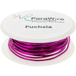 Copper Wire, Silver Plated Parawire 18ga Fuchsia 25' Roll