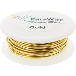 Copper Wire, Silver Plated Parawire 18ga Gold 25' Roll