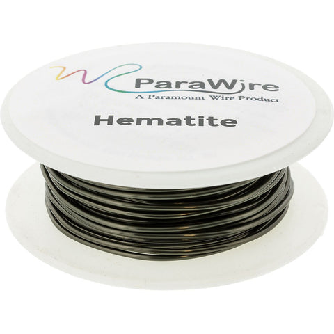 Copper Wire, Silver Plated Parawire 28ga Hematite 200' Roll