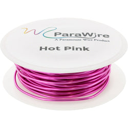 Copper Wire, Silver Plated Parawire 20ga Hot Pink 40' Roll