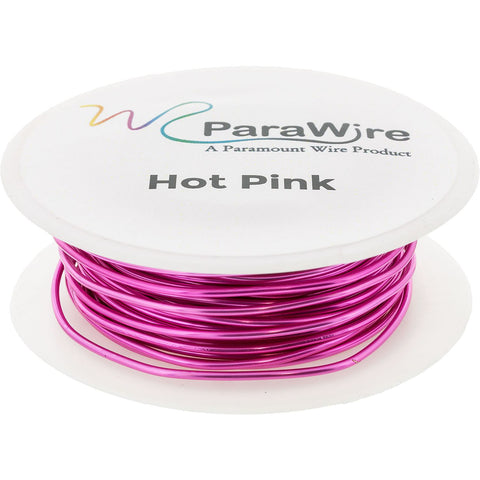 Copper Wire, Silver Plated Parawire 22ga Hot Pink 60' Roll