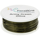 Copper Craft Wire, Parawire 24ga Olive/Army Green Enameled 150' Roll