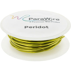 Copper Wire, Silver Plated Parawire 20ga Peridot 40' Roll